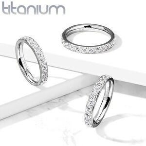 New tituiam CZ eternity ring‎ size 7